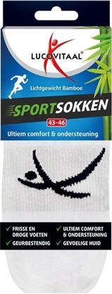 LUCOVITAAL BAMBOE SPORTSOKKEN 4346 WIT 1 PAAR